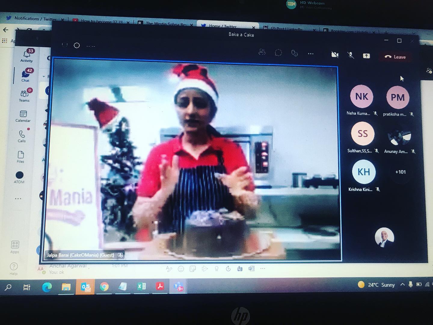 Our founder Jalpa Barai live on @techmahindra_official Internal Event 

The workshop covered baking basics, temperature settings, alternative ingredients & more. 

We taught Christmas Fruit & Nut Cake 🎂 

Invite us to your corporate event & make it sweeter (literally 😊)

#corporateevents #virtualevent #virtualworkshop #bakingclass