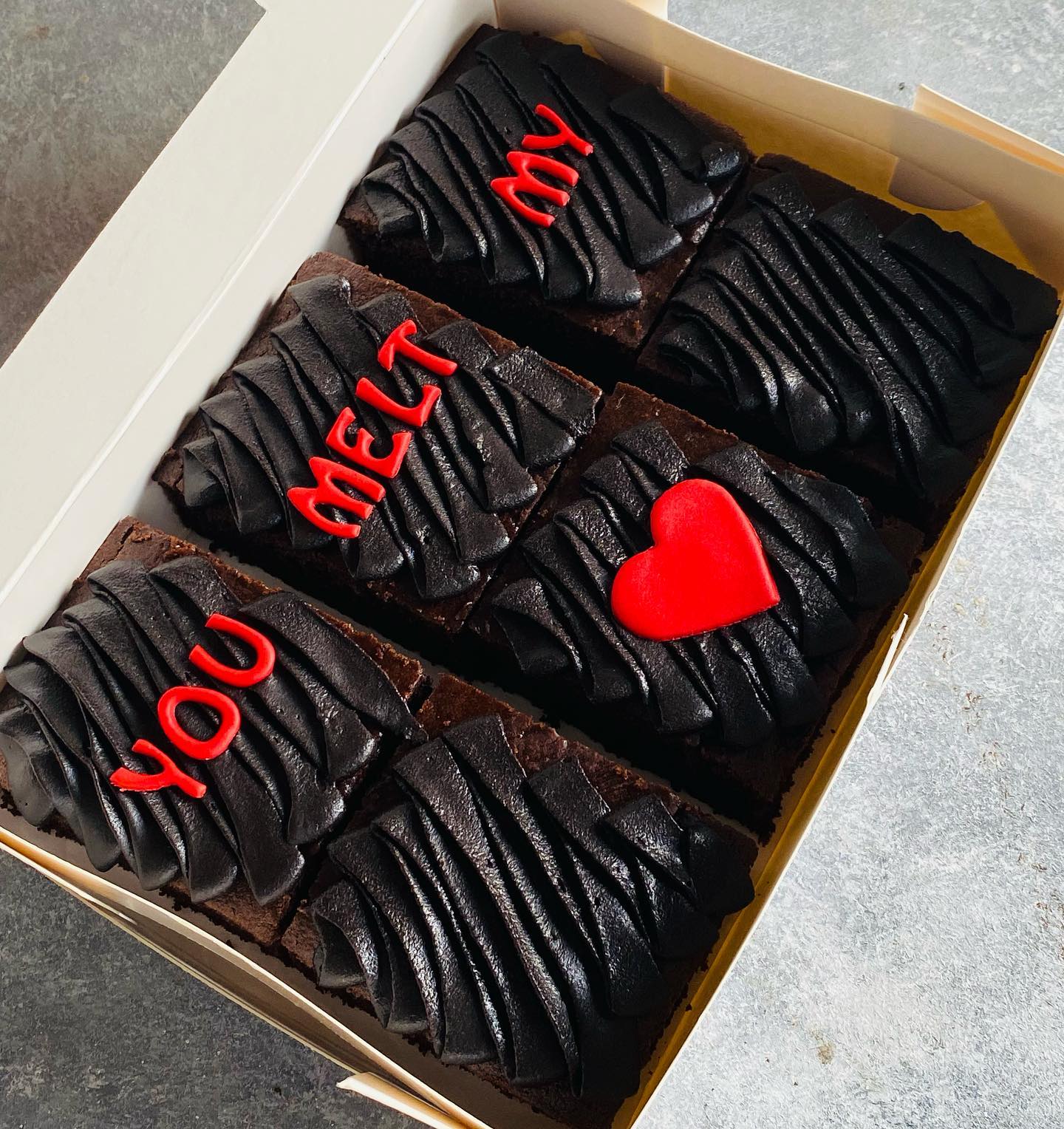 Our limited edition Valentine’s special chocolate brownies ❤️

Available only on prior orders, Call or WhatsApp us on 9620902494 for orders and delivery options📲 

#brownies #chocolate #chocolatebrownie #love #loveisintheair #valentines #valentinesdaygift #valentinesday #love #bangalorediaries #youmeltmyheart #ordernow #trending #heart #gifting #celebration #red #bangalore