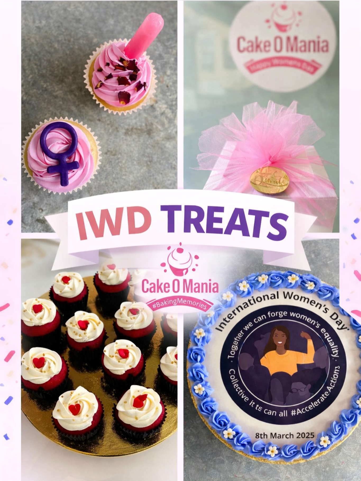 🌸 International Women’s Day – #GiveToGain with CakeOMania 🌸

Celebrate the incredible women in your organisation with our Premium IWD Treats Collection, thoughtfully curated for corporate gifting.

✨ Themed Cupcakes
✨ Signature Women’s Day Cakes
✨ Elegant Dessert Hampers
✨ Custom Branding (logo toppers, personalised tags & message cards)

📅 Pre-bookings open for 8th March
📦 Bulk orders & customisation available

📞 9620902494
🌐 www.cakeomania.in

#GiveToGain #WomensDay2026 #CorporateGifting #CakeOMania