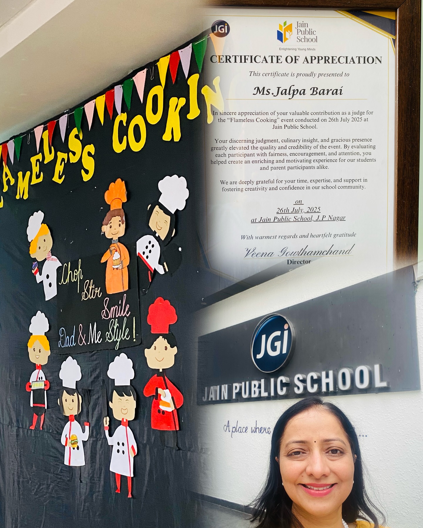 ✨ Honored to be invited as a judge for the Flameless Cooking Competition at Jain Public School J.P Nagar @jainpublicschooljpnagar 

It was inspiring to see the young participants and their parents bring in so much creativity, teamwork, and enthusiasm through cooking without fire. Events like these beautifully highlight how culinary activities can be powerful life skills that foster confidence, collaboration, and innovation in children.

Grateful to the school management for the opportunity and the thoughtful recognition. 💫