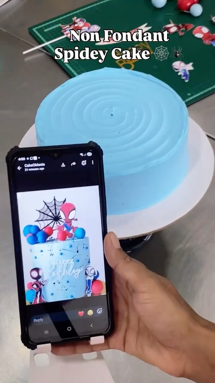 Non Fondant Spidey & Friends Theme Cake 🕷️🕸️#reels #instagram #reels #reelsinstagram #spidey