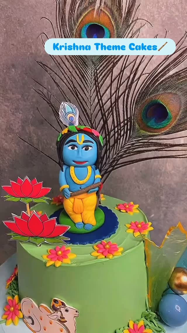 🦚 Sweet little celebration for your Kanha — beautifully customised by CakeOMania. 🪈💙

🎂 Want a Janmashtami cake made just for you?
📩 DM us to customise yours!

#Janmashtami #JanmashtamiCake #KrishnaCake #trending #Cake